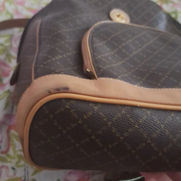 La Tour Effiel 80s Vintage Paris Women's Brown Book Bag Backpack - Picture 10 of 11